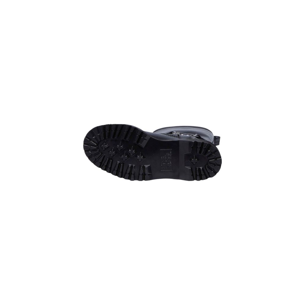 Black Leather Lace-Up Boots