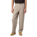 Beige Cotton Casual Pants