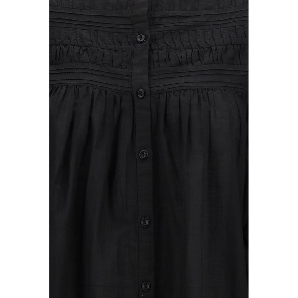 Black Cotton Dress Shirt