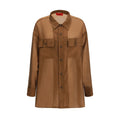 Brown Lycra Dress Shirt