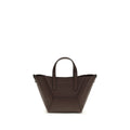 Brunello Cucinelli Bordeaux Calf Leather Bos Taurus Shoulder Bag