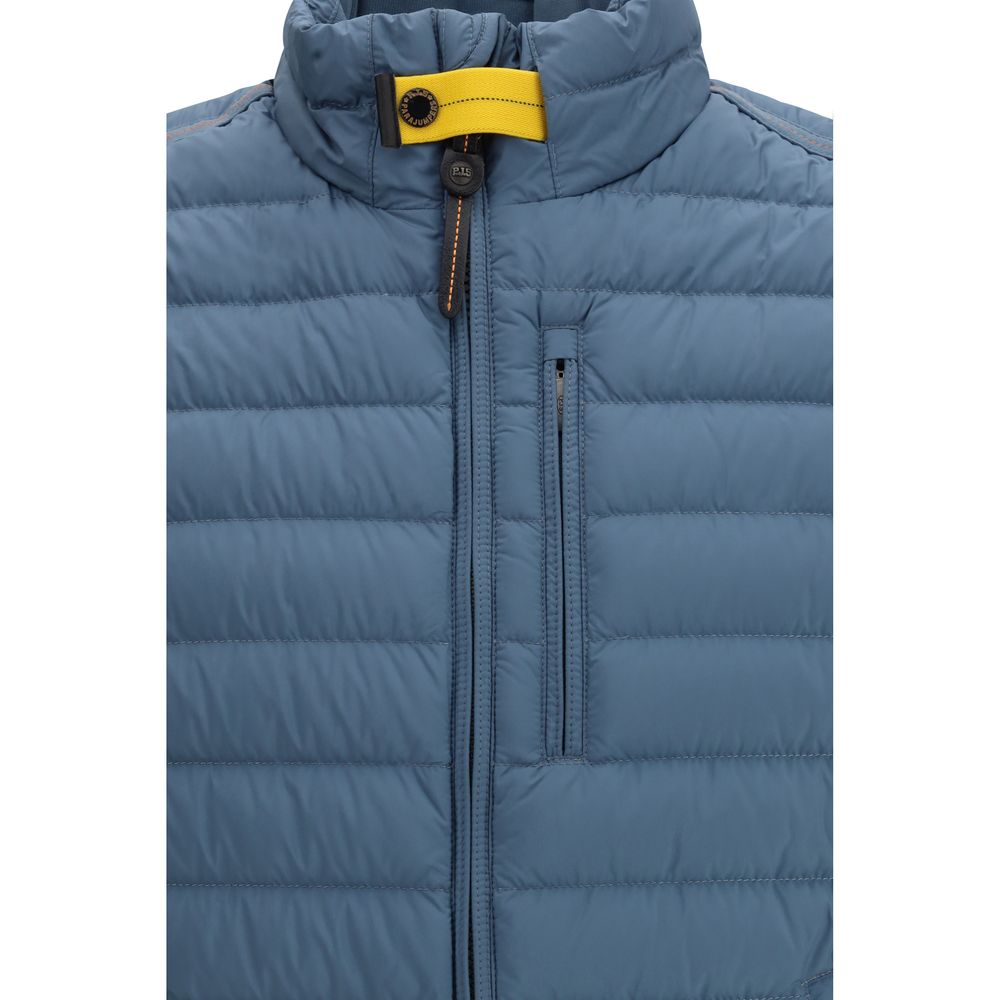 Blue Polyester Sleveless Jacket