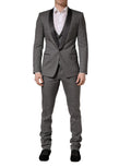 Dolce & Gabbana Gray Wool Single Breasted 1 Button 3PC Suit