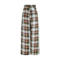 MARBELL Red Linen Casual Pants