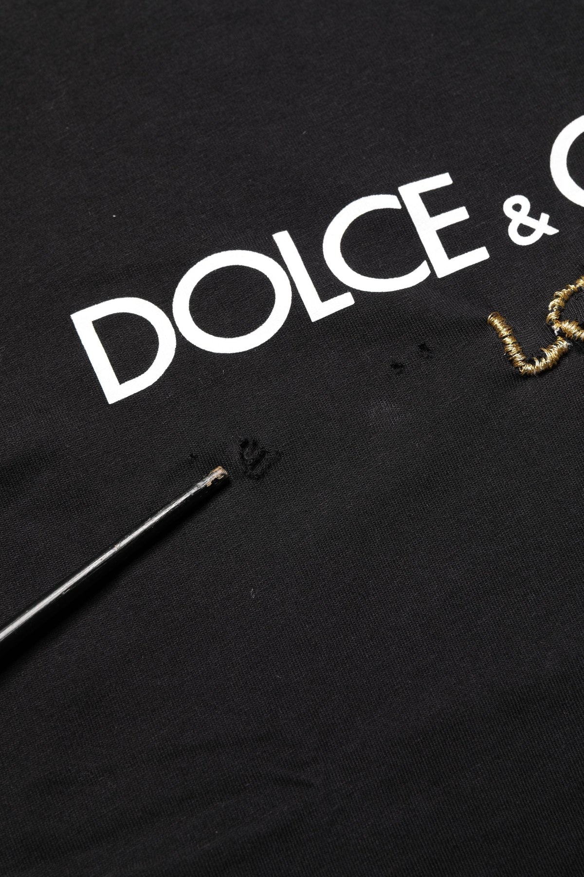 Dolce & Gabbana Black DG London Cotton Men Crew Neck  T-shirt