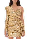 Bicolor Polyamide Short Dress