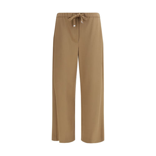 Brown Wool Oves Aries Flared Pants