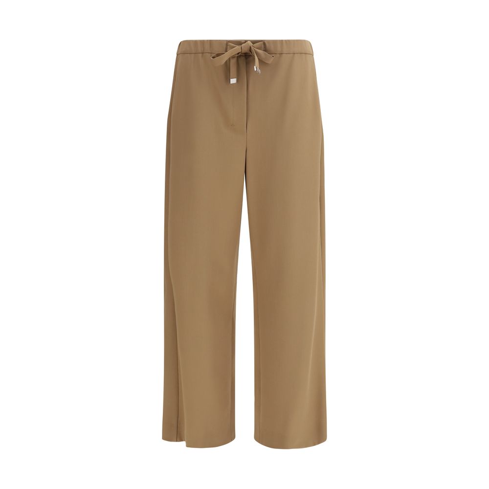 Brown Wool Oves Aries Flared Pants