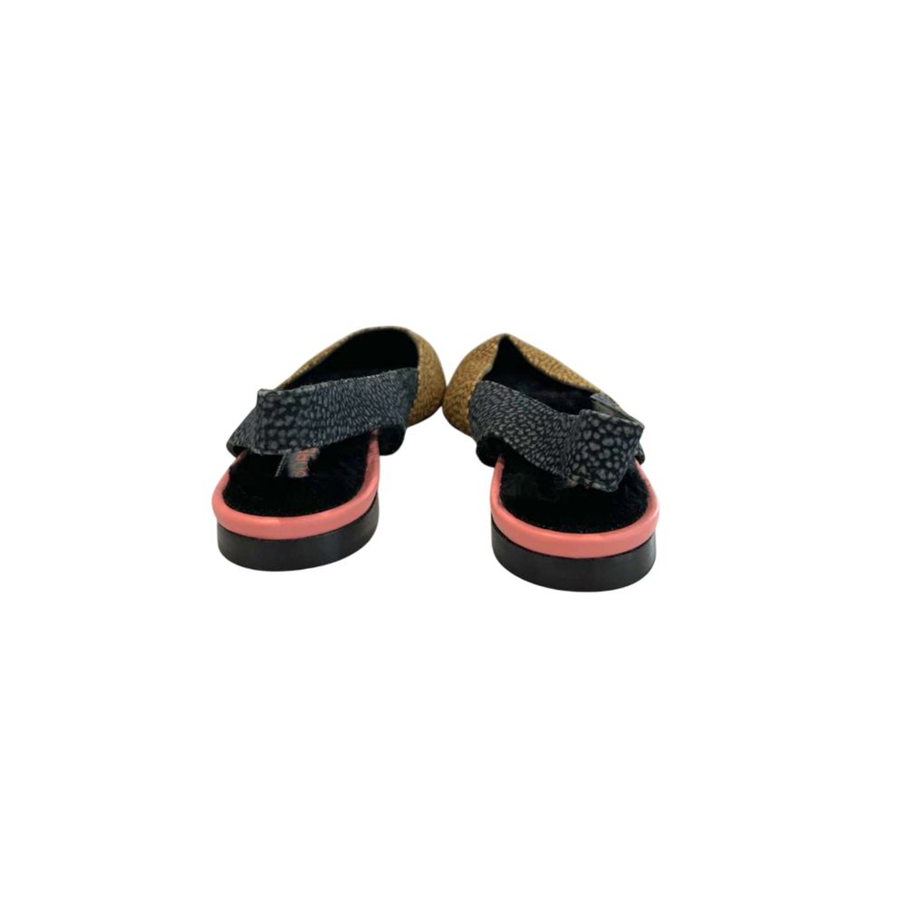 Beige Leather Women Ballet Flat
