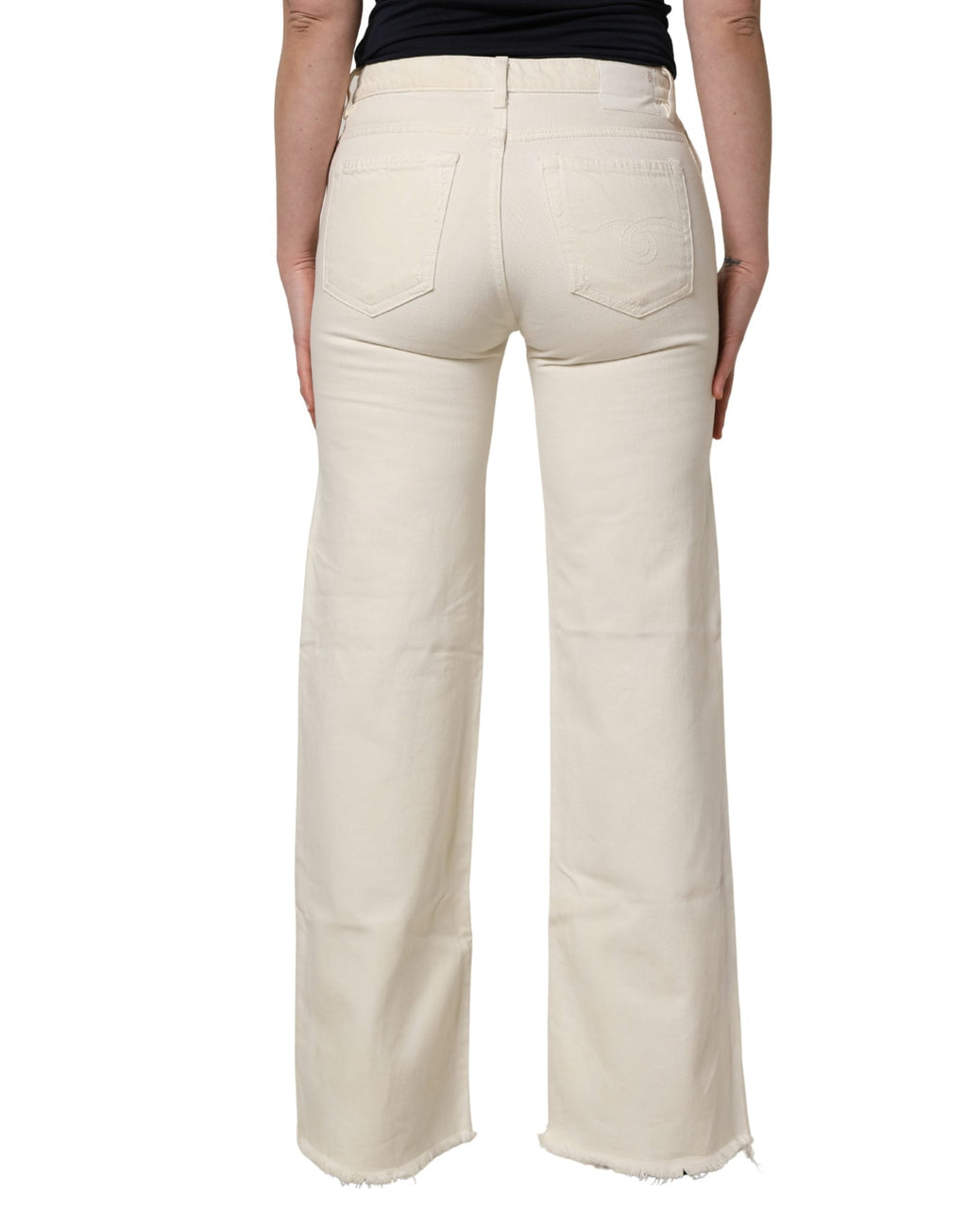 R13 Mid Waisted Bootcut Tattered Denim Trouser Jeans