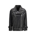 PINKO Black Lambskin Leather Jacket