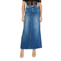Colcci Blue Cotton Long Skirt