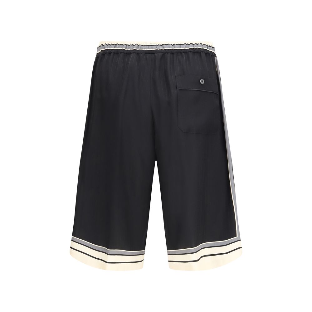 Black Silk Bermuda Shorts