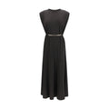 PINKO Black Acetate Casual Dress