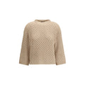 Fabiana Filippi Beige Wool Oves Aries Sweatshirt