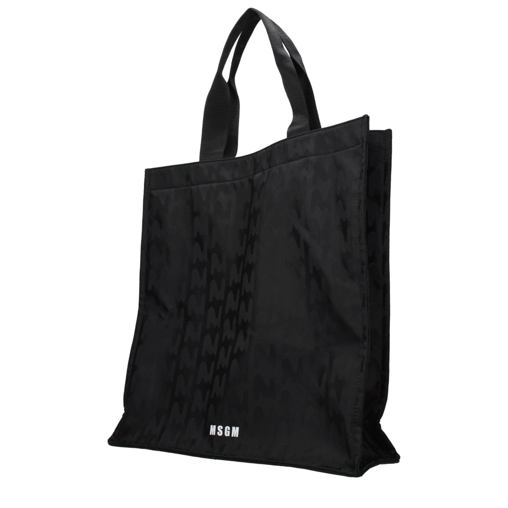 MSGM Black Fabric Handbag