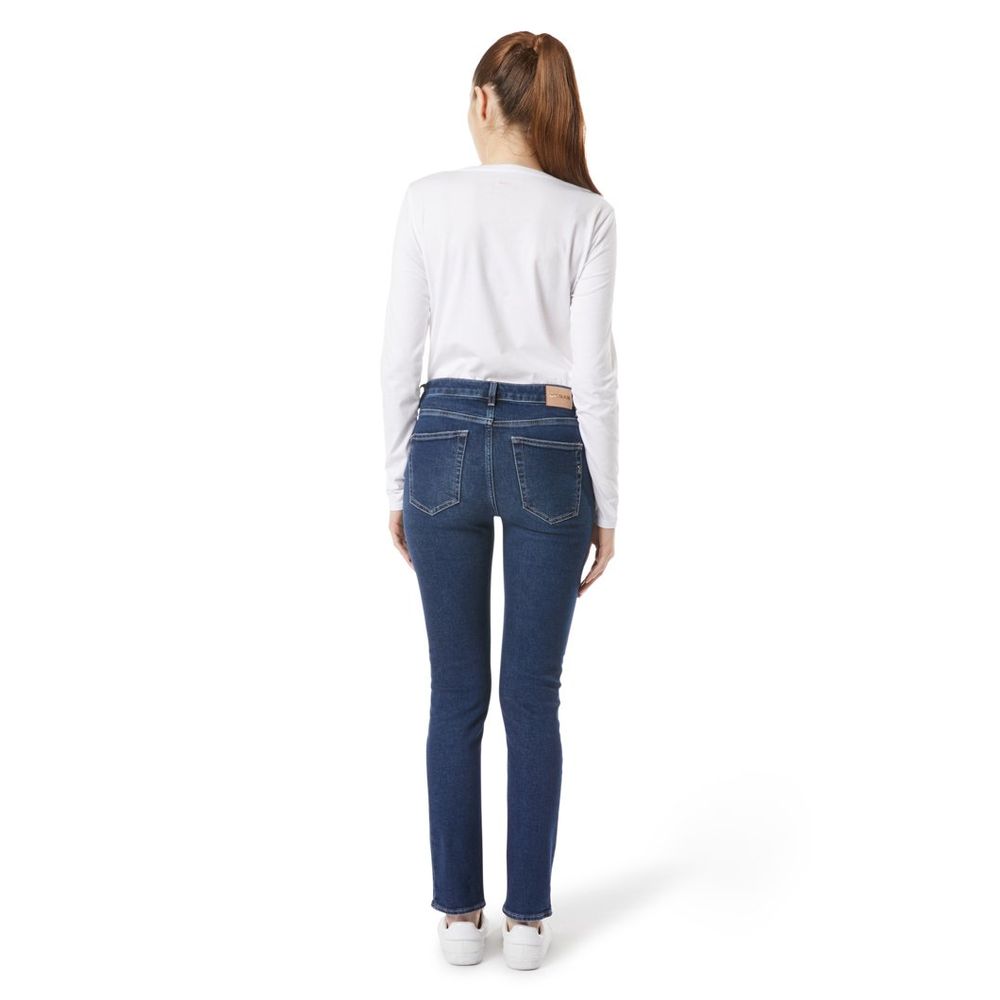 Gas Blue Cotton Slim Fit Jeans