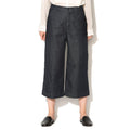 Gas Blue Polyester Cropped Jeans