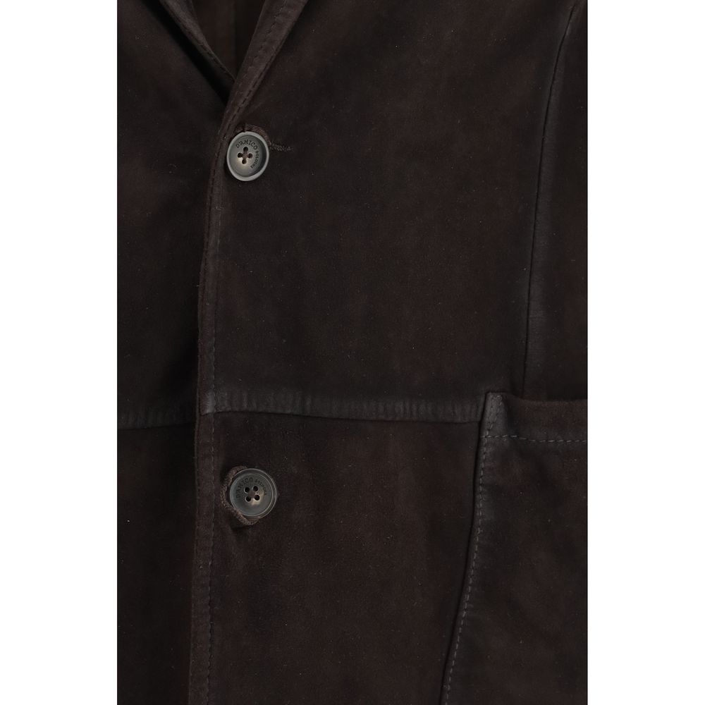 Brown Lamb Ovis Aries Aries Leather Jacket