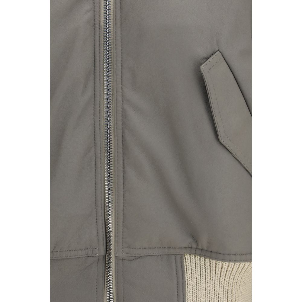 Rick Owens Beige Lamb Ovis Aries Bomber