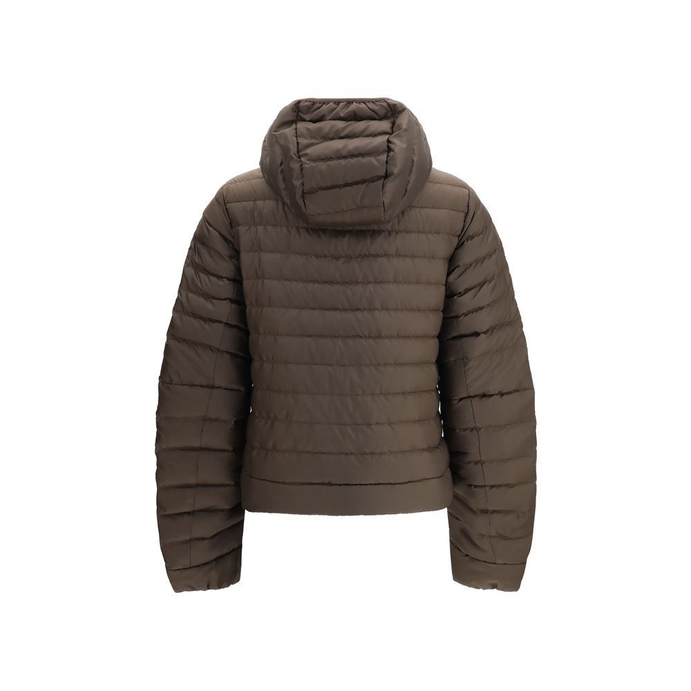 Brown Recycled Polyester Full-Length Jacket