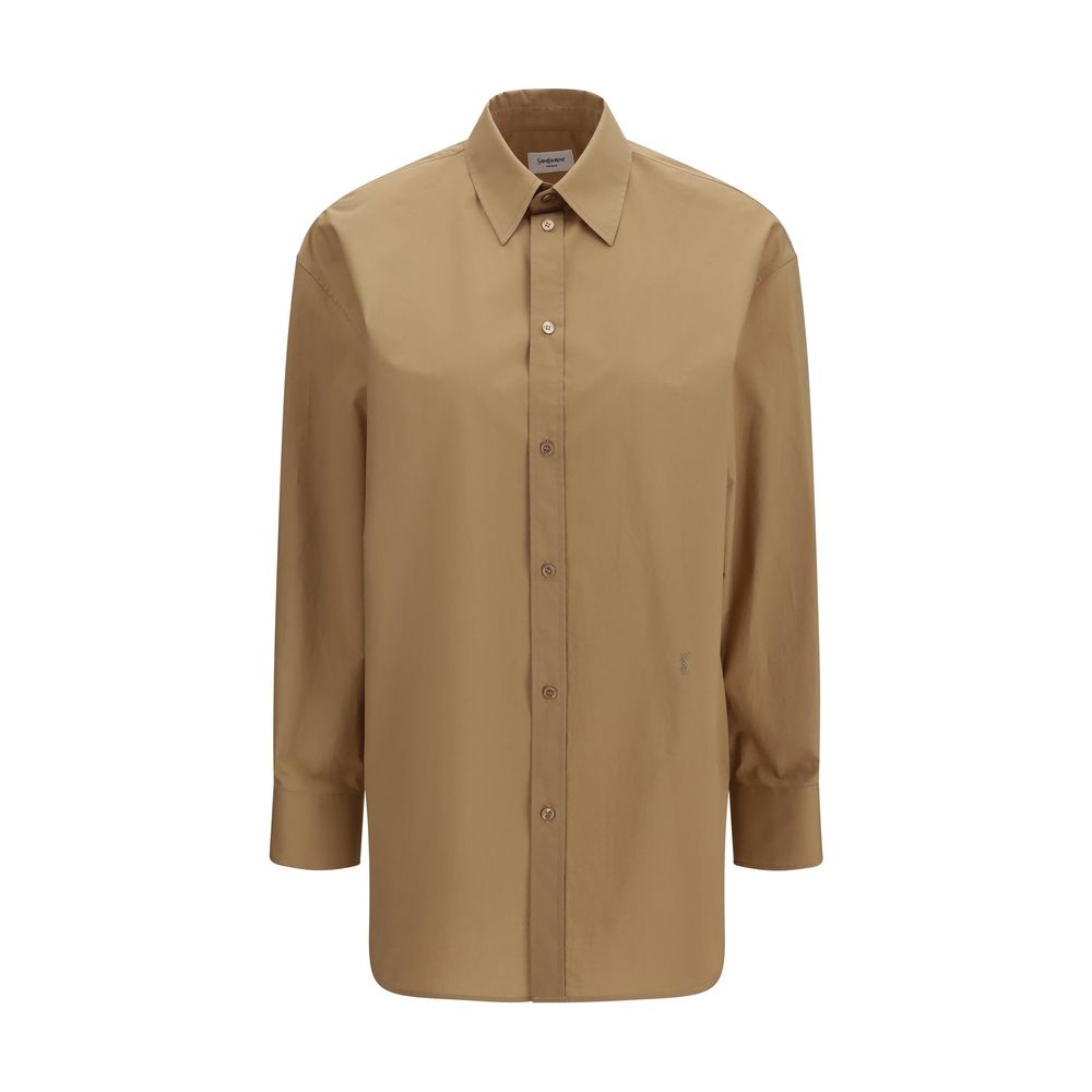 Beige Cotton Dress Shirt