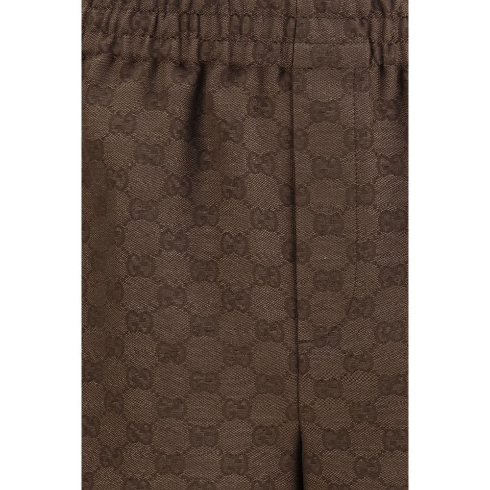 Brown Linen Bermuda Shorts