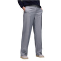 Blue Polyester Casual Pants