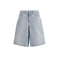 Blue Cotton Bermuda Shorts
