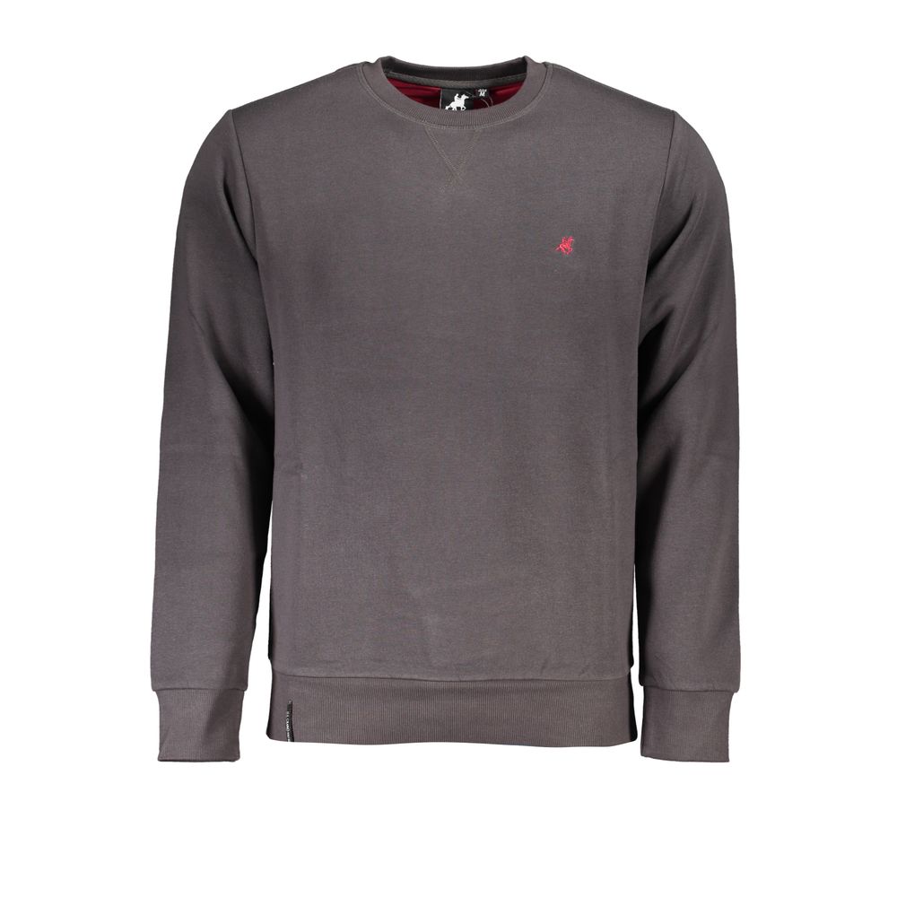 Gray Cotton Men Sweatshirt