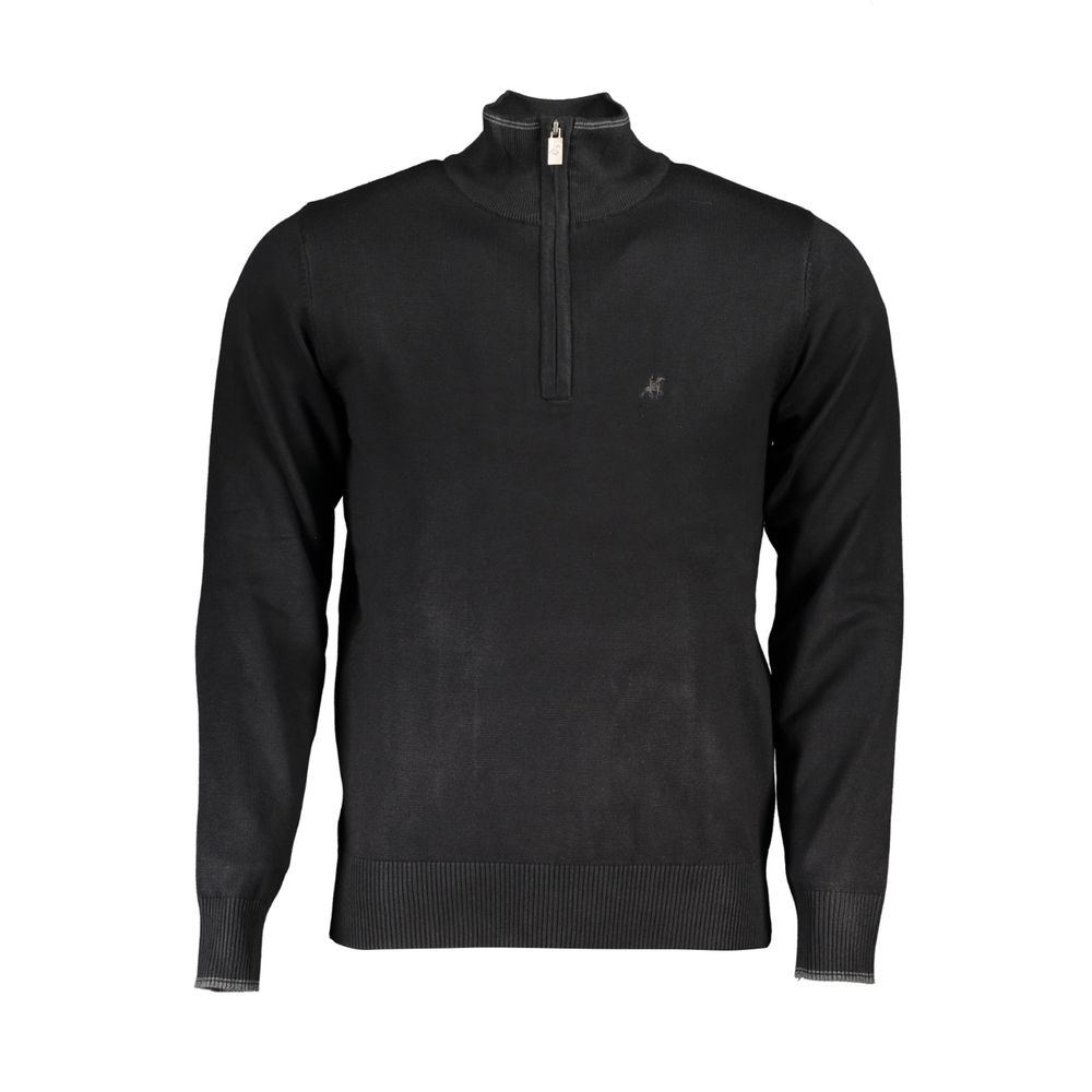 Black Viscose Men's Sweater