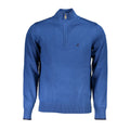 Blue Viscose Men's Sweater