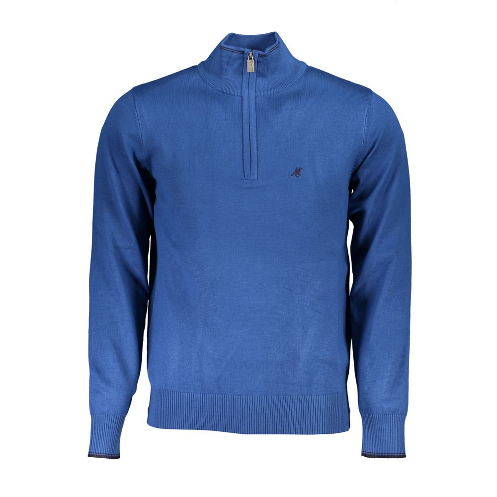 Blue Viscose Men's Sweater