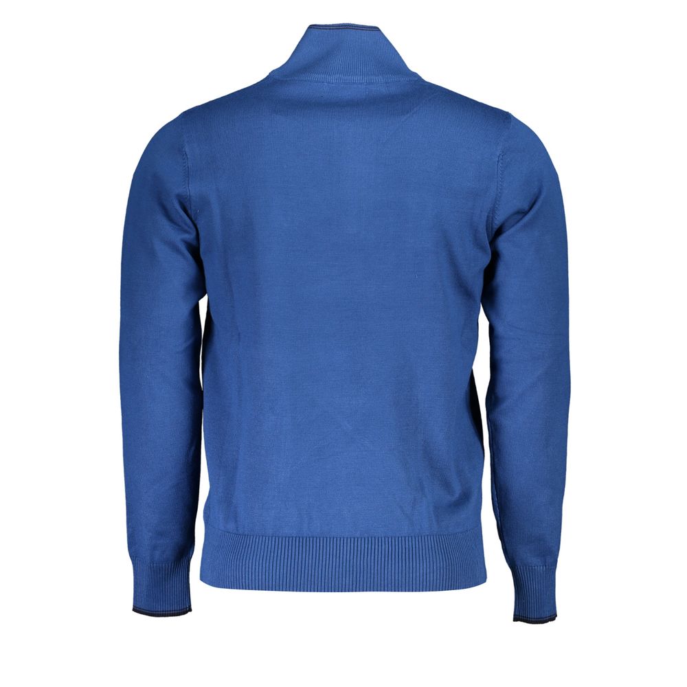 Blue Viscose Men's Sweater