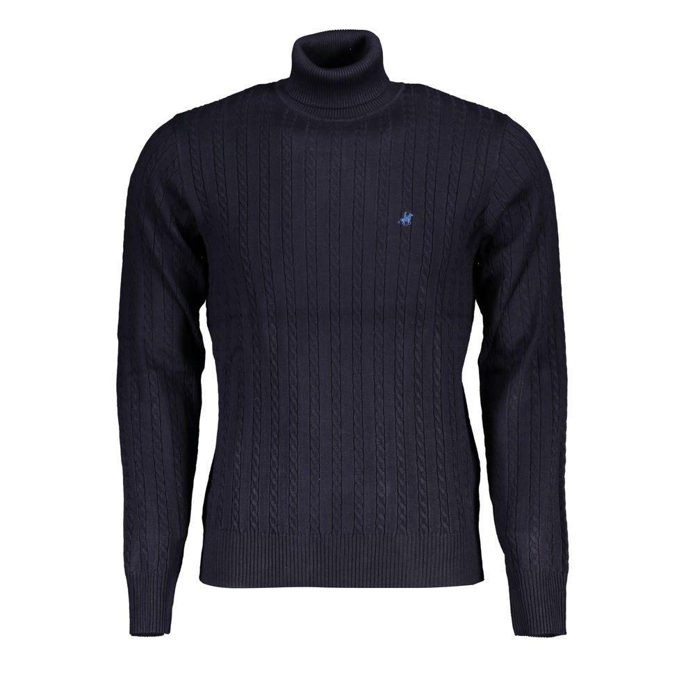 Blue Viscose Men's Sweater