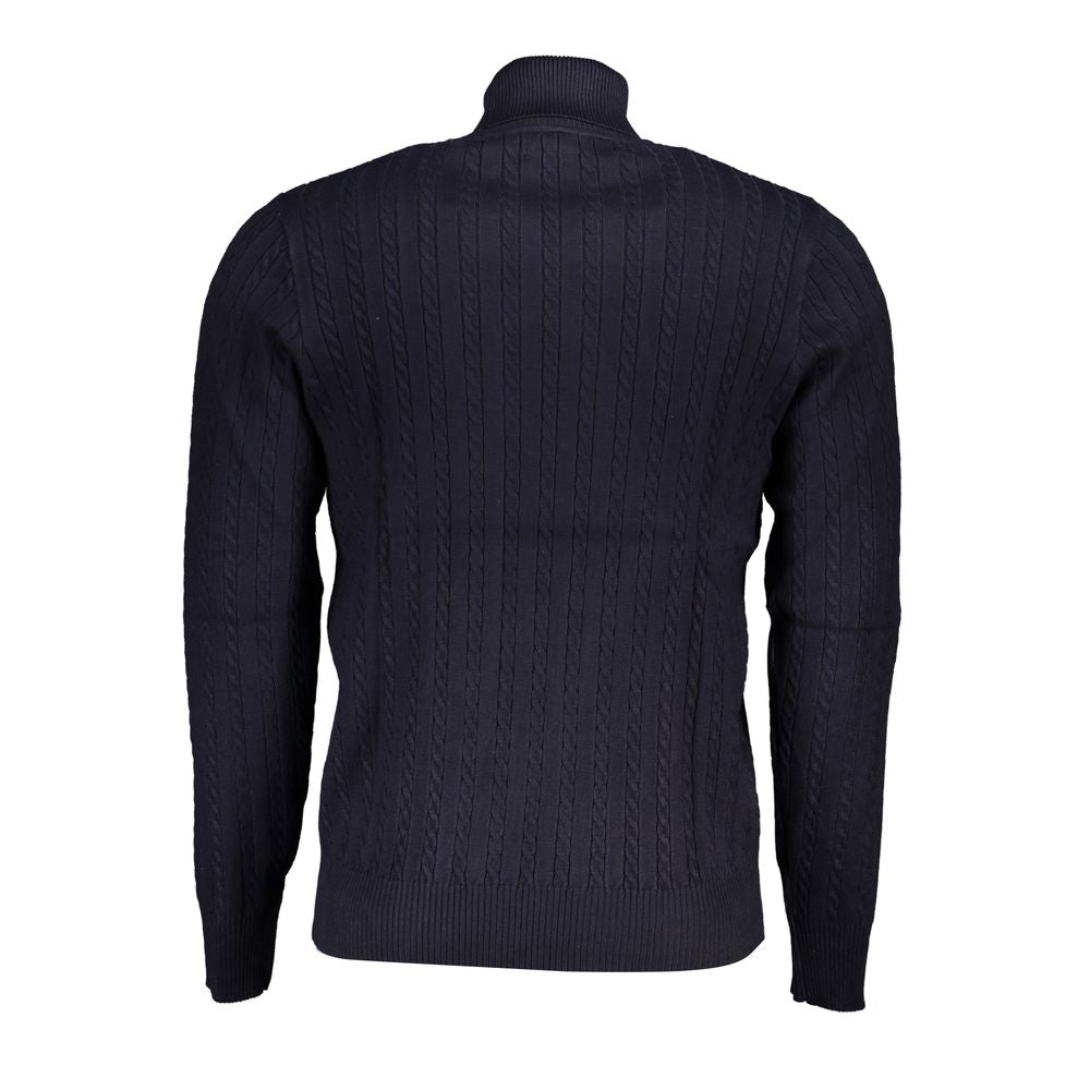 Blue Viscose Men's Sweater