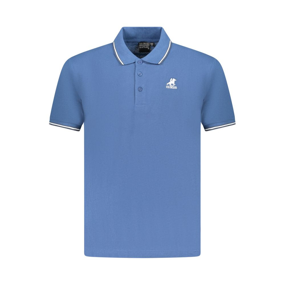 Blue Cotton Men's Polo Shirt