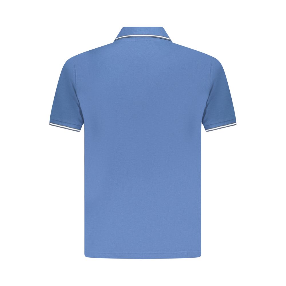 Blue Cotton Men's Polo Shirt