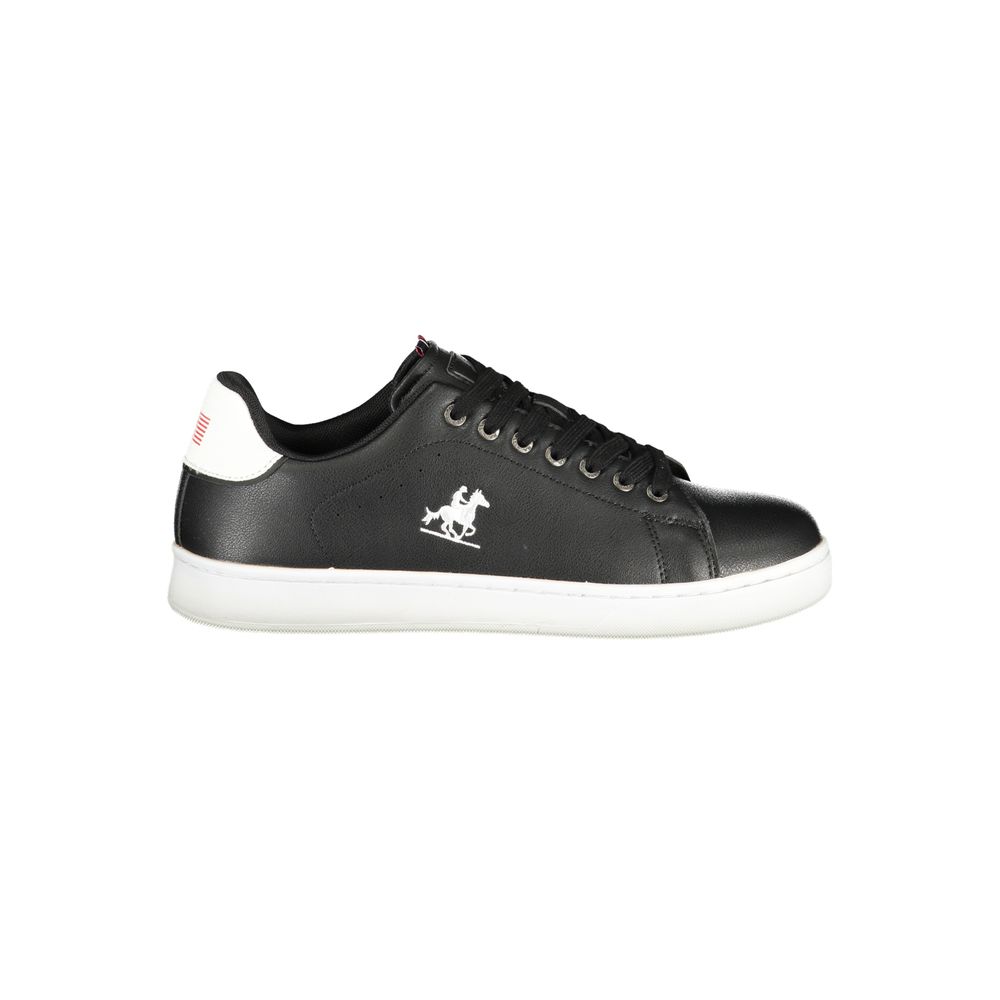 Black Polyurethane Men Sneaker