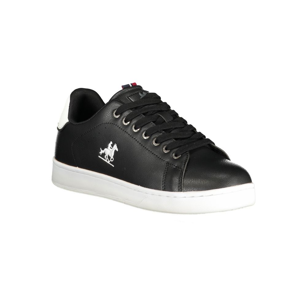 Black Polyurethane Men Sneaker