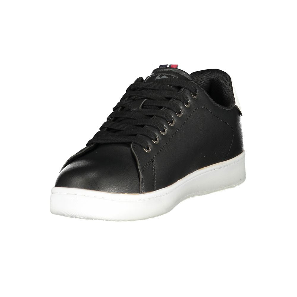 Black Polyurethane Men Sneaker