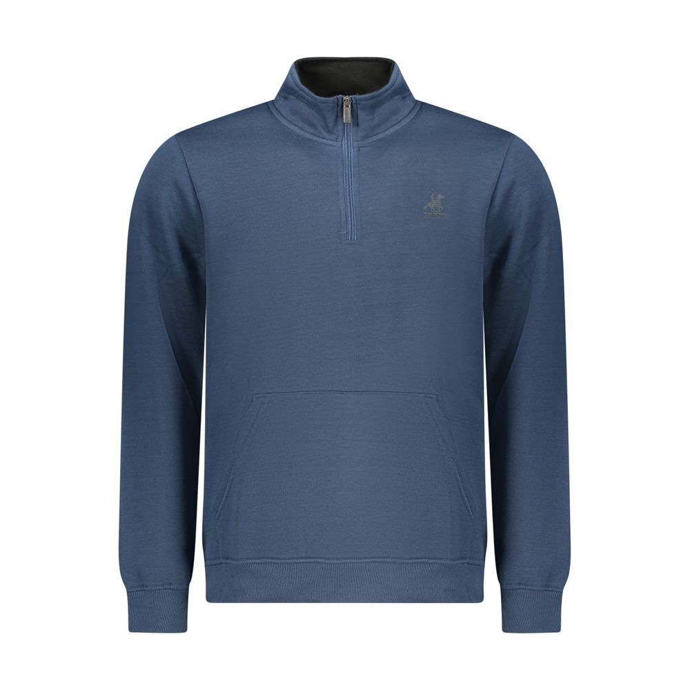 Blue Polyester Men's Sweatshirt