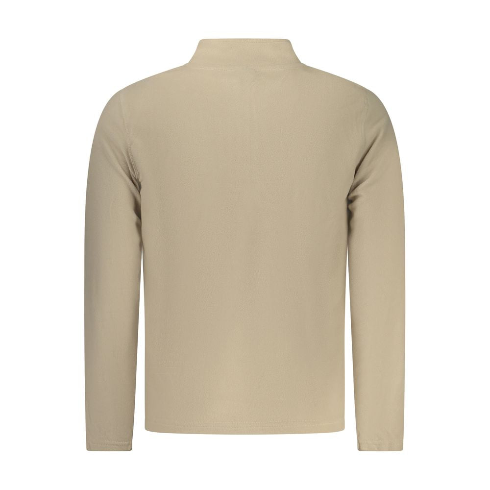 Beige Polyester Mens Sweatshirt