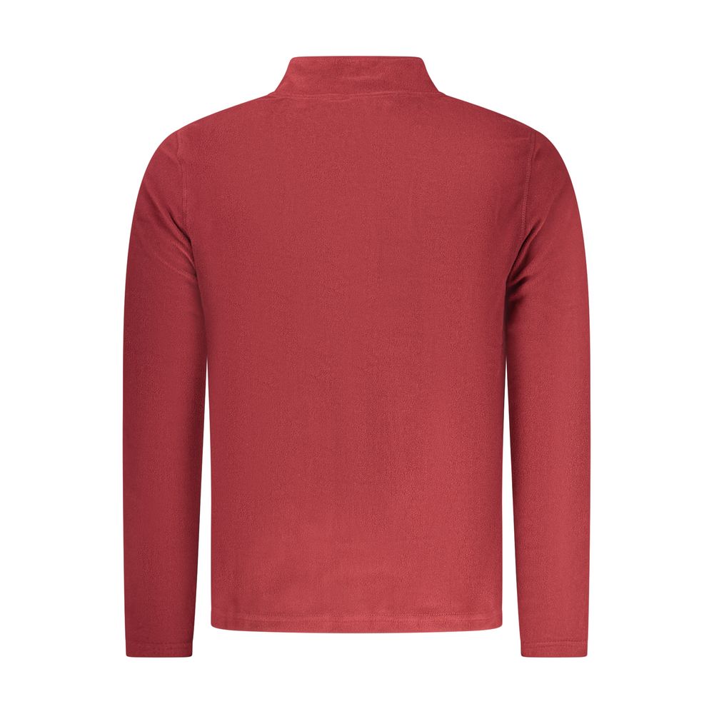 Red Polyester Men Sweatshirt