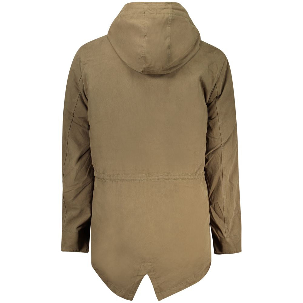 Verde Polyester Men's Parka Jacket