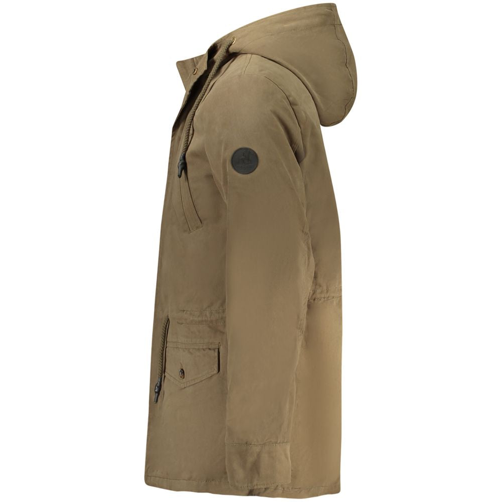 Verde Polyester Men's Parka Jacket