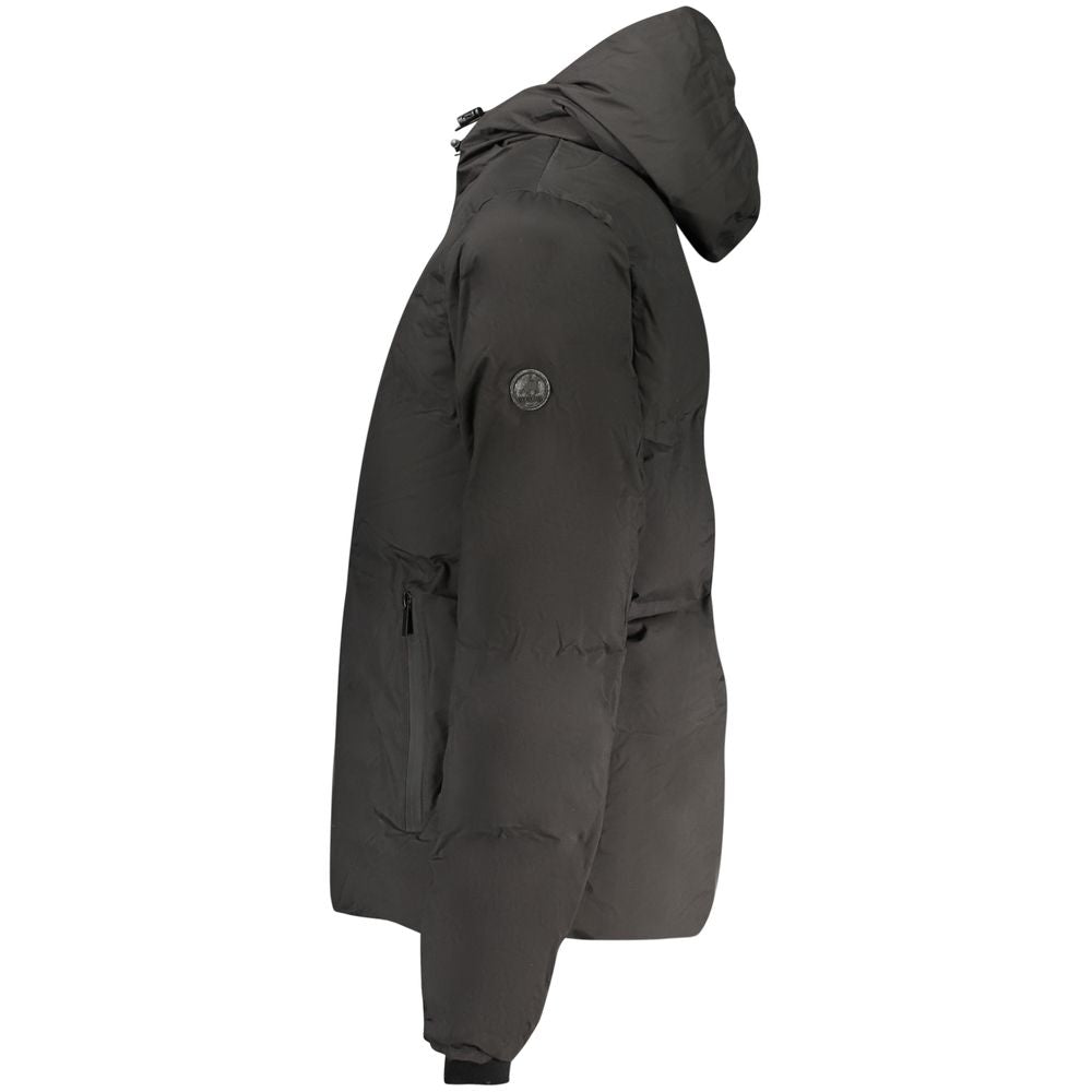 Black Polyester Men's Jacket