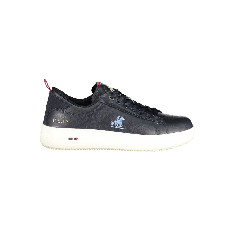 Blue Polyester Men Sneaker