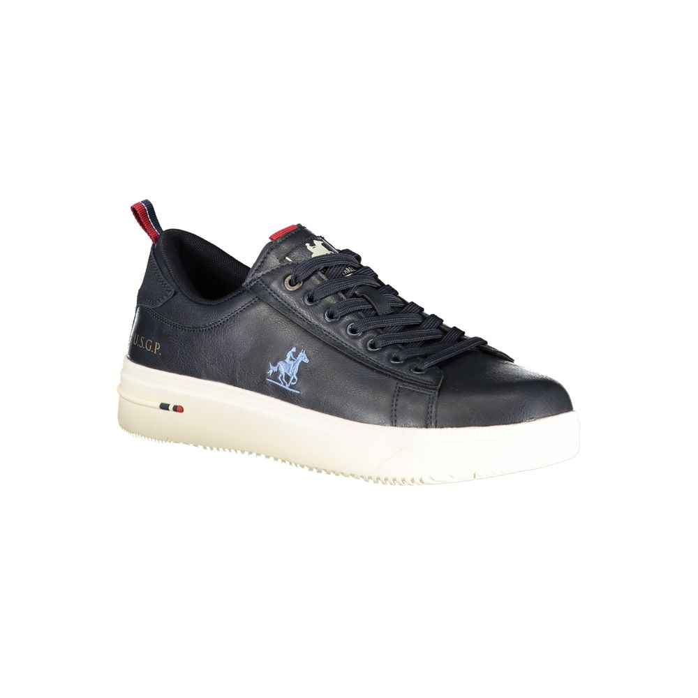 Blue Polyester Men Sneaker