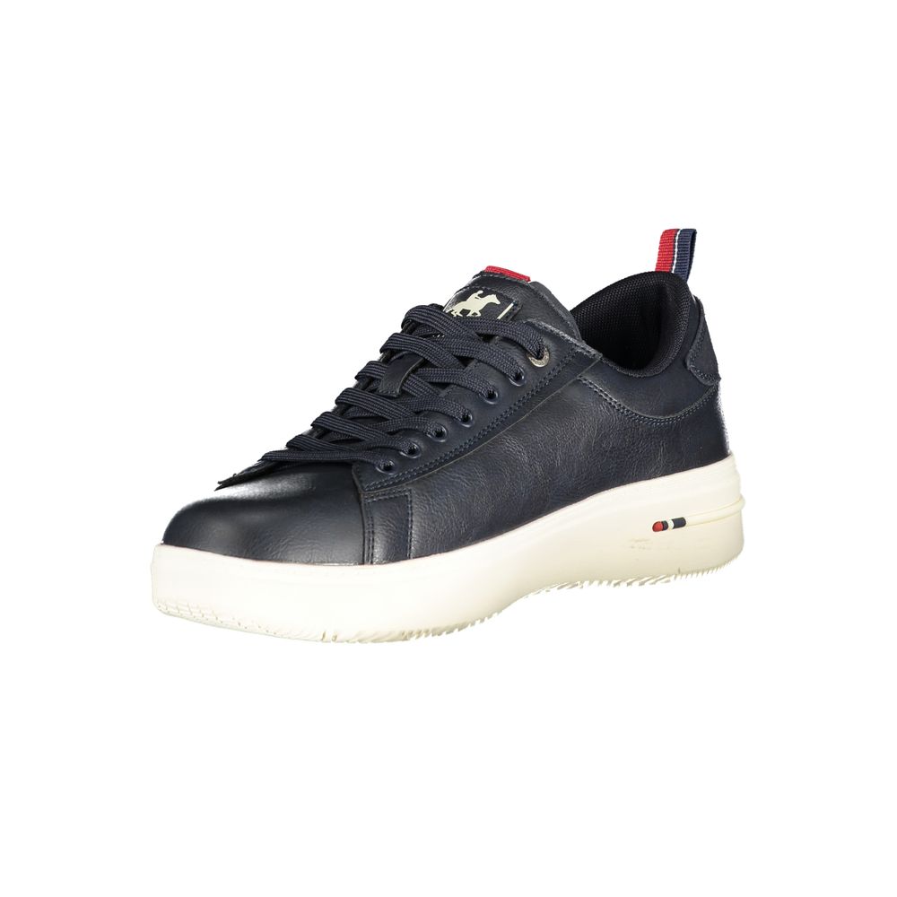 Blue Polyester Men Sneaker